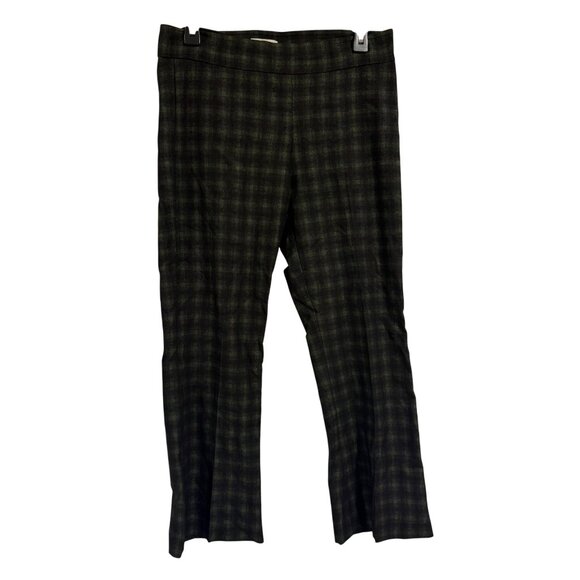 Avenue Montaigne Leo Cropped Flare Plaid Pants‎ Size 6 - Picture 1 of 8